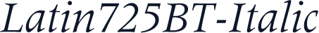 Latin725BT-Italic