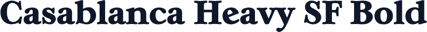Casablanca Heavy SF Bold