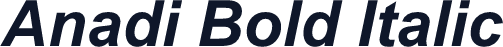 Anadi Bold Italic