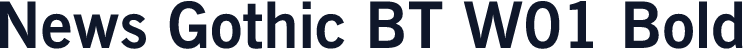 News Gothic BT W01 Bold