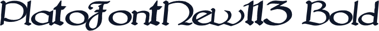 PlatoFontNew113 Bold