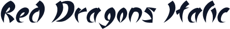 Red Dragons Italic