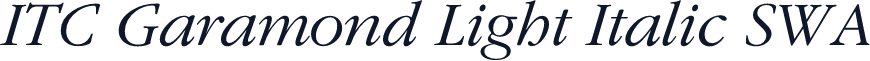 ITC Garamond Light Italic SWA