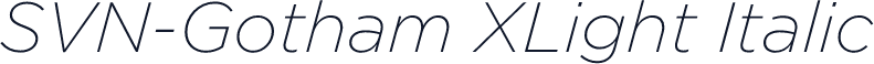SVN-Gotham XLight Italic
