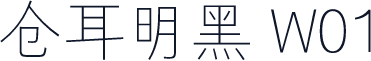仓耳明黑 W01