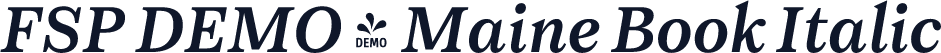 FSP DEMO - Maine Book Italic