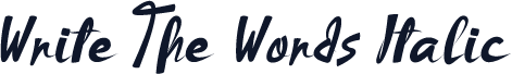 Write The Words Italic