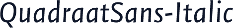 QuadraatSans-Italic