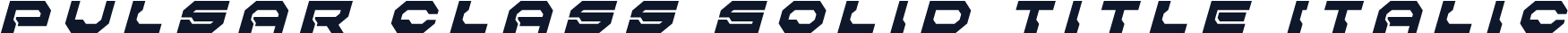 Pulsar Class Solid Title Italic