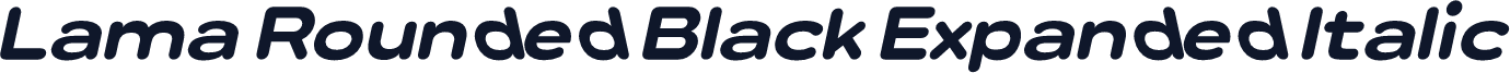 Lama Rounded Black Expanded Italic