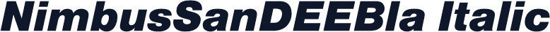 NimbusSanDEEBla Italic