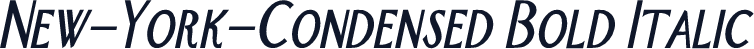 New-York-Condensed Bold Italic