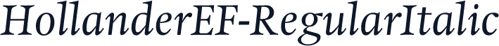 HollanderEF-RegularItalic
