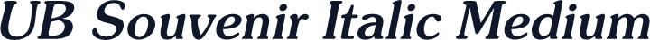 UB Souvenir Italic Medium