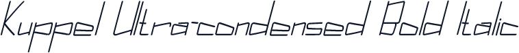 Kuppel Ultra-condensed Bold Italic