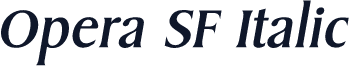 Opera SF Italic