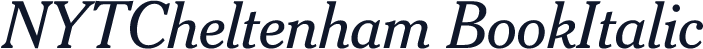 NYTCheltenham BookItalic