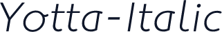 Yotta-Italic