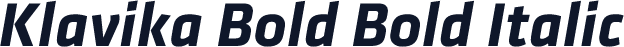 Klavika Bold Bold Italic
