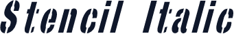 Stencil Italic