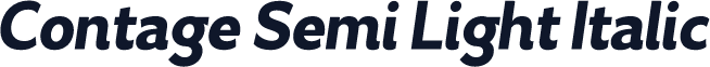 Contage Semi Light Italic