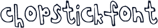 chopstickfont
