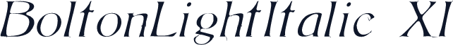 BoltonLightItalic XI