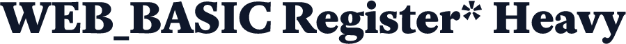 WEB_BASIC Register* Heavy
