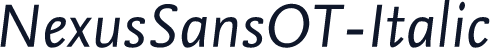 NexusSansOT-Italic