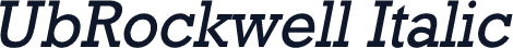 UbRockwell Italic