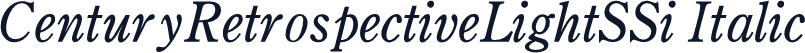 CenturyRetrospectiveLightSSi Italic
