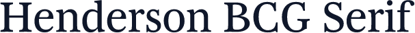Henderson BCG Serif