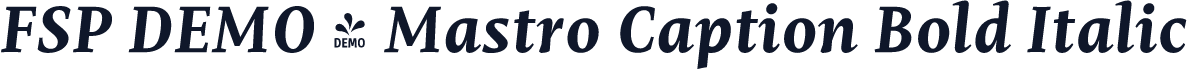 FSP DEMO - Mastro Caption Bold Italic