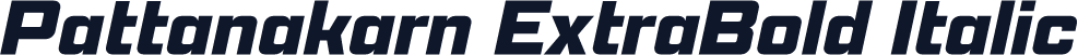 Pattanakarn ExtraBold Italic