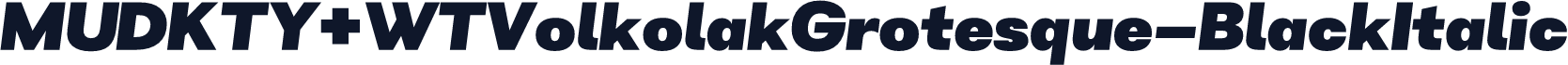 MUDKTY+WTVolkolakGrotesque-BlackItalic