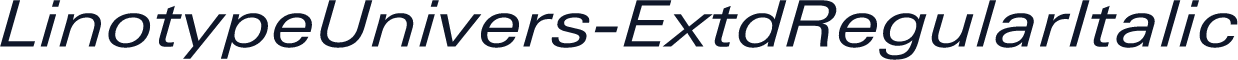 LinotypeUnivers-ExtdRegularItalic