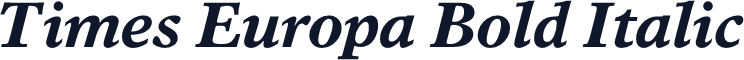Times Europa Bold Italic