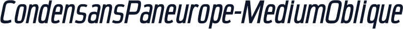 CondensansPaneurope-MediumOblique