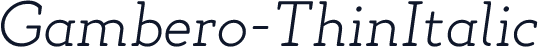 Gambero-ThinItalic