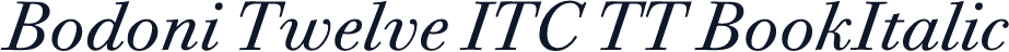 Bodoni Twelve ITC TT BookItalic