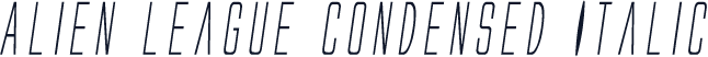Alien League Condensed Italic