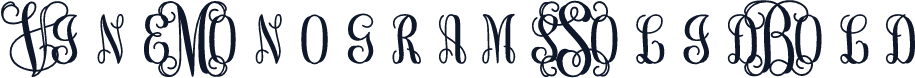 Vine MonogramsSolid Bold
