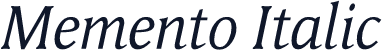 Memento Italic
