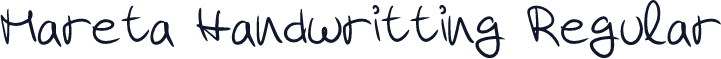 Mareta Handwritting Regular