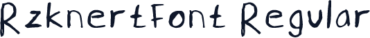Rzknertfont Regular