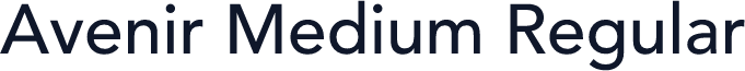 Avenir Medium Regular