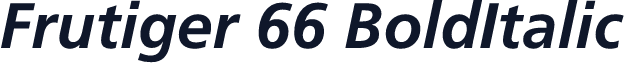 Frutiger 66 BoldItalic