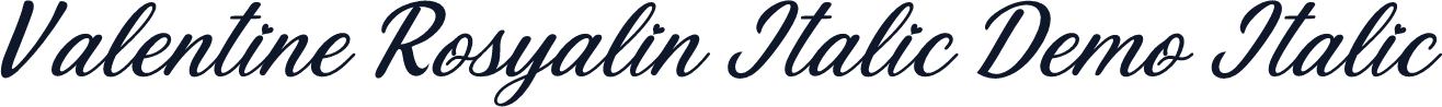 Valentine Rosyalin Italic Demo Italic