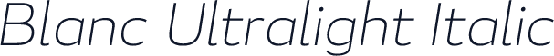 Blanc Ultralight Italic