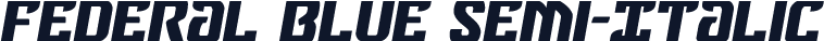 Federal Blue Semi-Italic